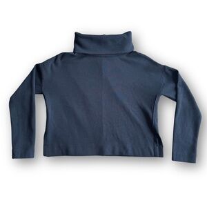 NWOT AYR Cropped Cowl Neck Top in Navy Blue Size XS